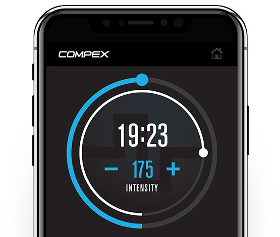Compex Mini App - Adjusting the Intensity